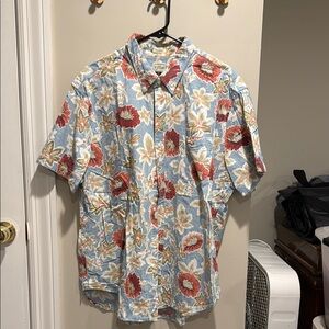 J. Crew Casual Button Down Shirt Blue and Red